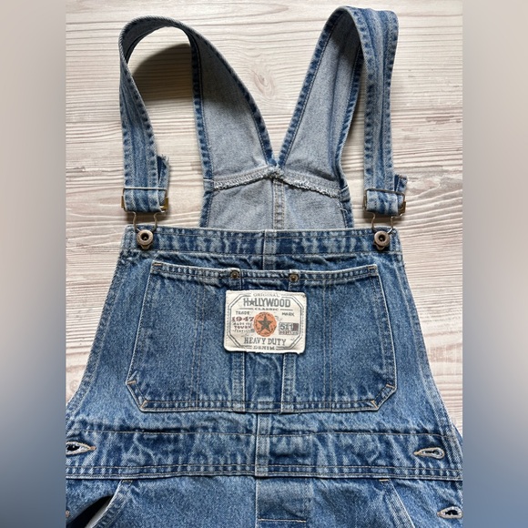 ✨VINTAGE✨Hollywood Denim Overalls, 14 - Picture 3 of 9